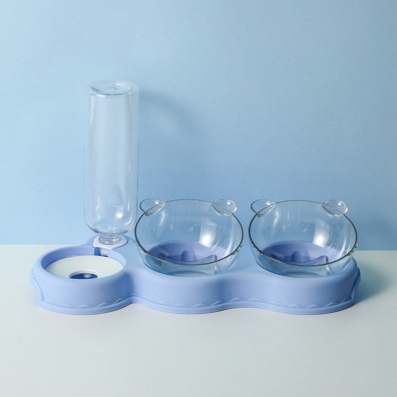 FEASTFLOW – 3-i-1 upphöjd foderstation med vattendispenser