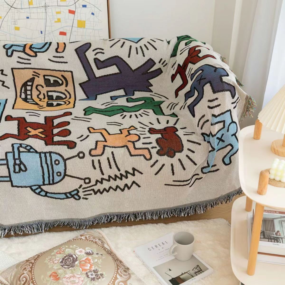 Keith Haring pusselfilt för mysig komfort
