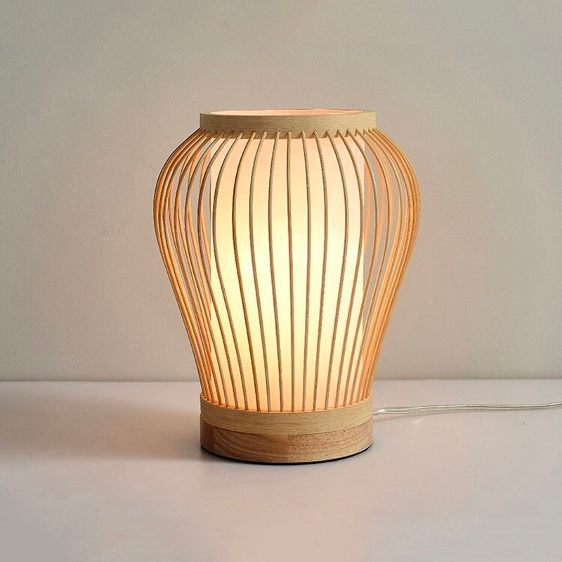 Bambu Lampa Sängbord - Handvävd Naturlig Design