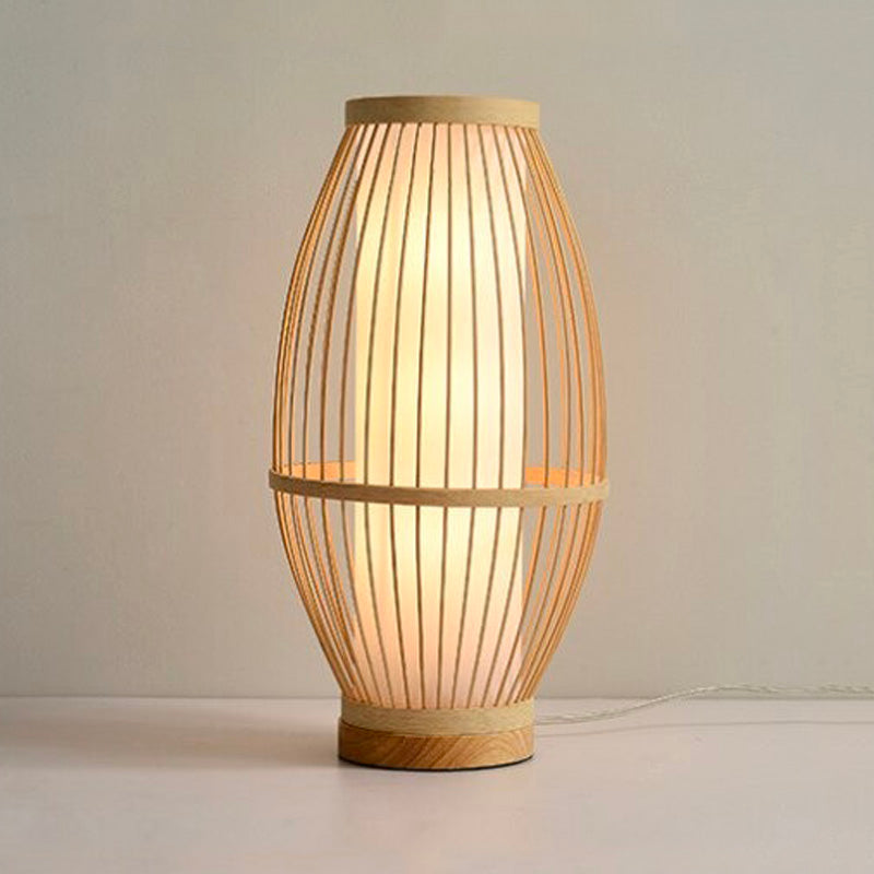 Bambu Lampa Sängbord - Handvävd Naturlig Design