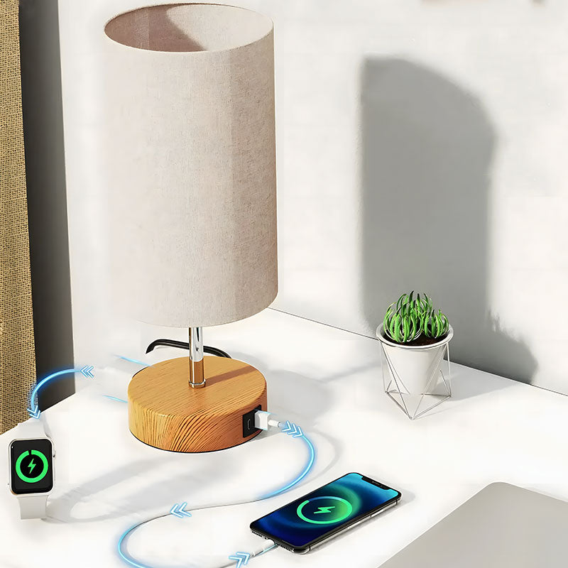 Carvallo - Modern kabel sänglampa med justerbart ljus och USB-portar