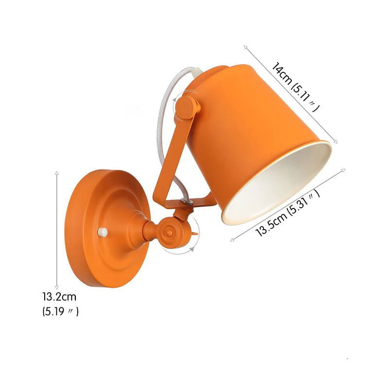 RetroGlow - Vintage vägg sänglampa med roterande skärm och dimbart ljus