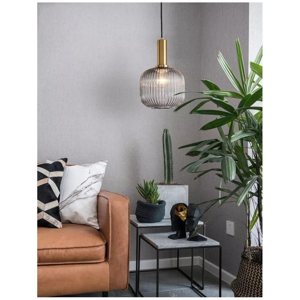 Hängelampa i färgat glas – Vintage & Dekorativ | För vardagsrum & matsal