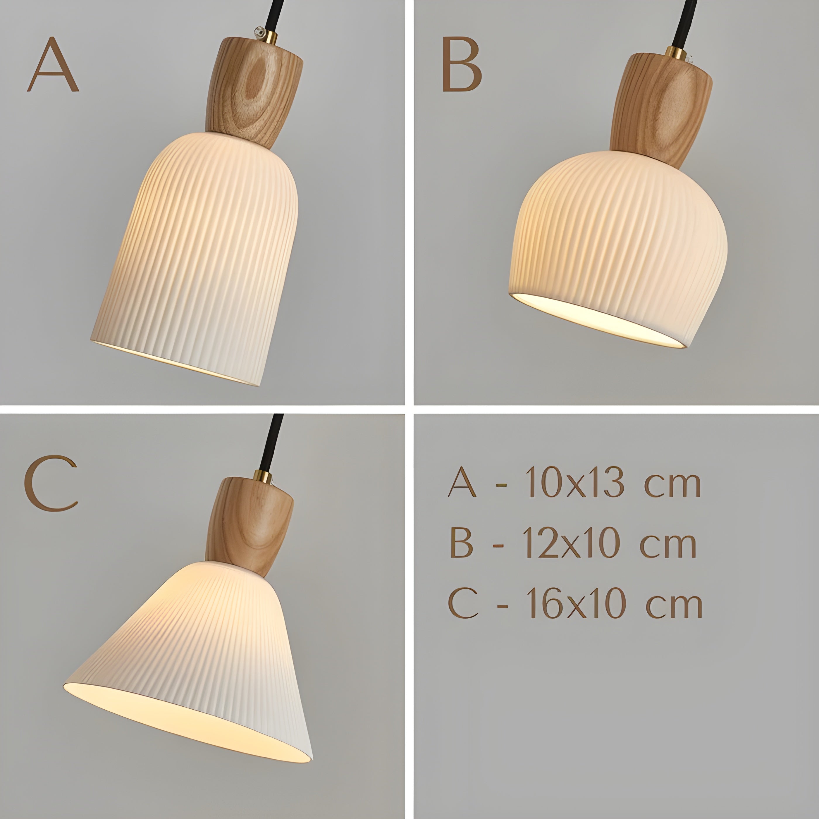 SereniGlow Light - Keramisk Japansk LED Pendellampa