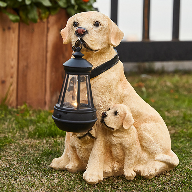 PuppyGlow – Solarlampa med lekfull hundstaty för utomhus charm