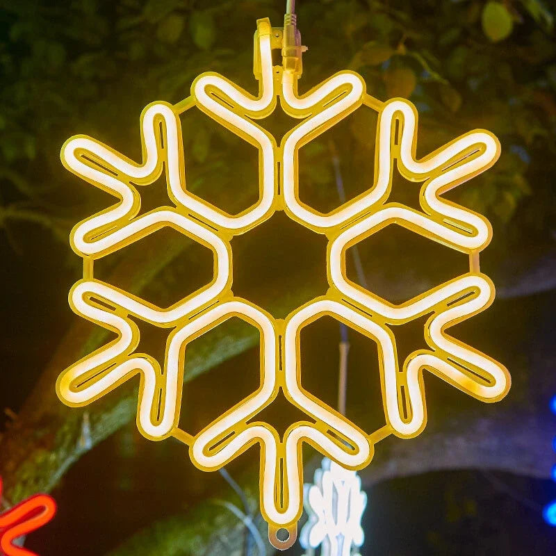 Juldekorationer LED Utomhus Snöflingor Ljus