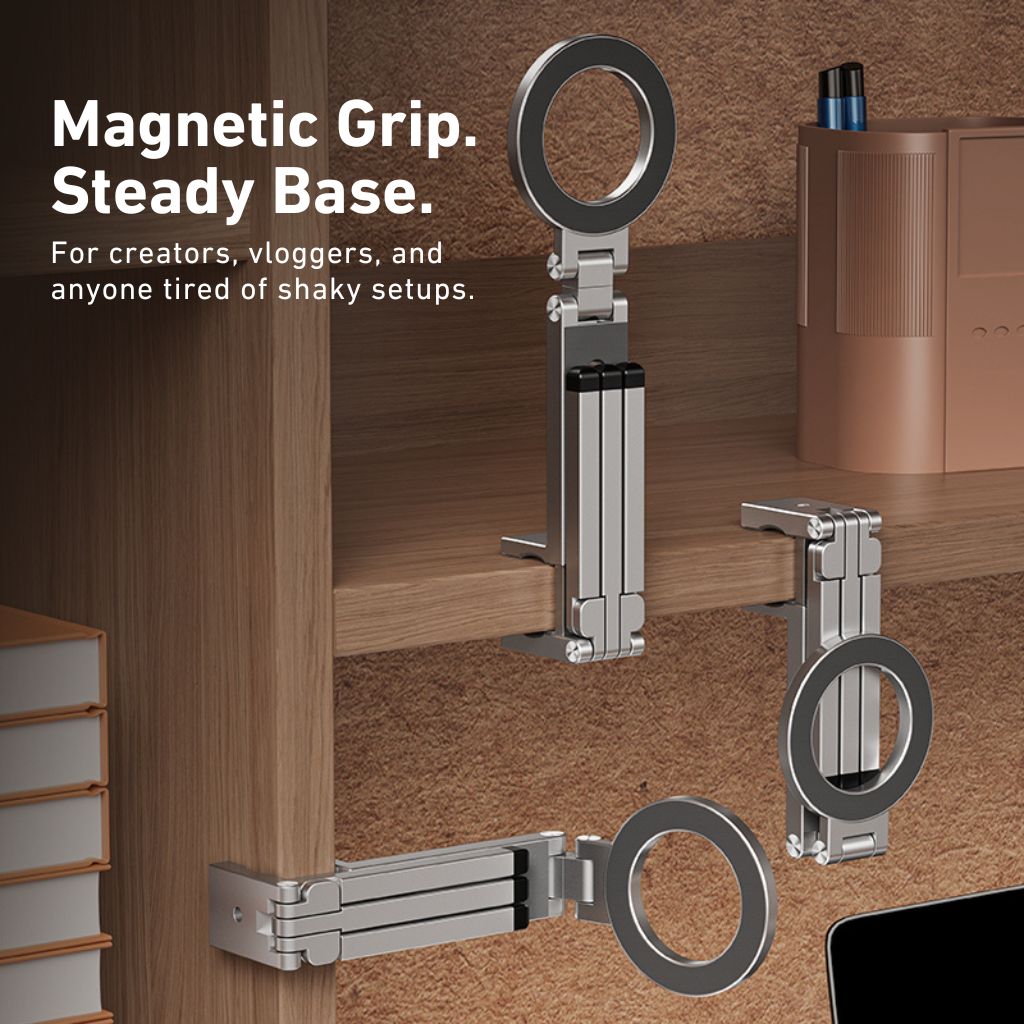 Telefoni Ställ med Magnetisk Aluminium Bas