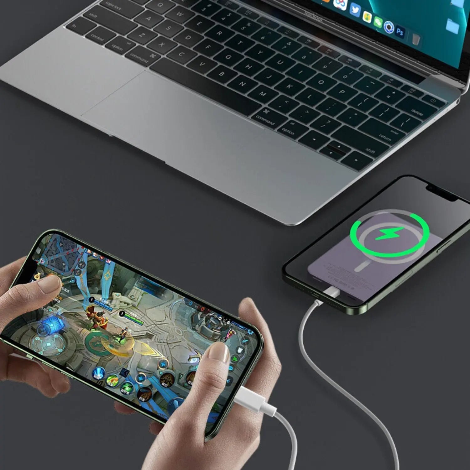Power Bank Slim Trådlös Magnetisk Laddare