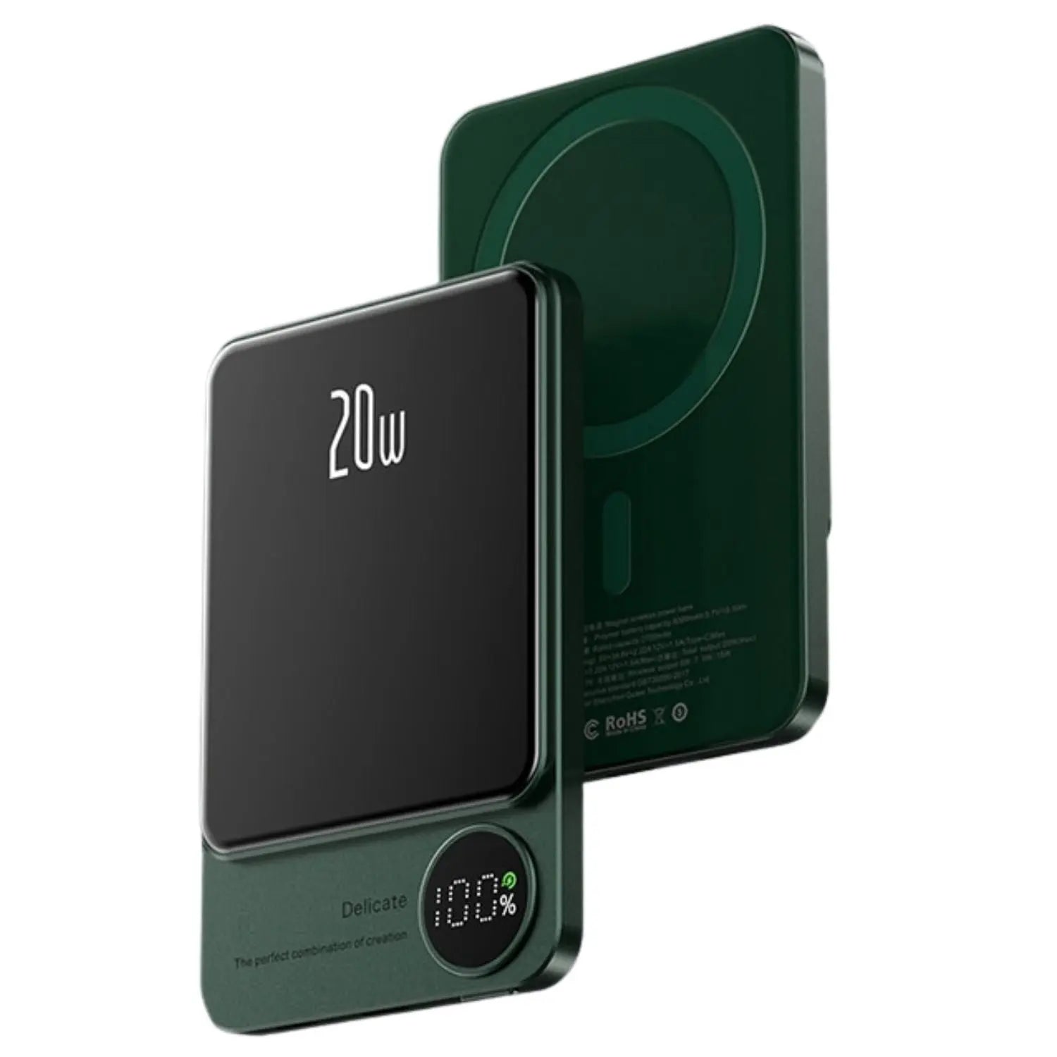 Power Bank Slim Trådlös Magnetisk Laddare