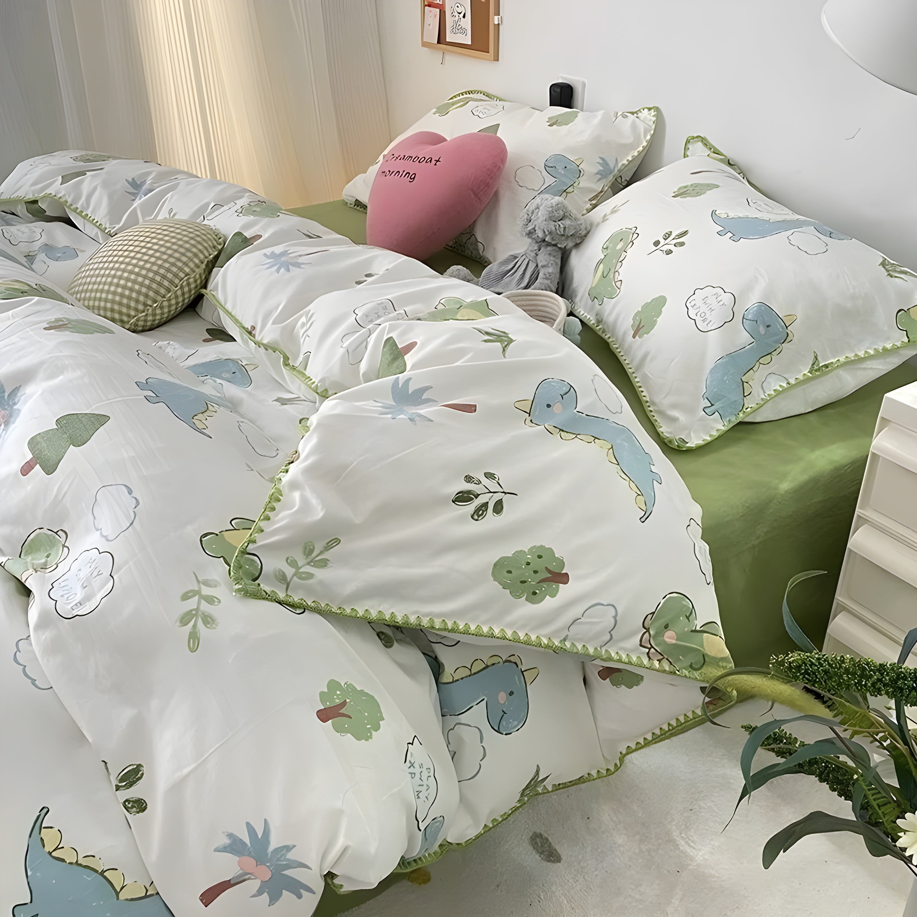SoftBloom Sängkläder Set - Elegant sängkläder set tillverkat av bomull med blommönster