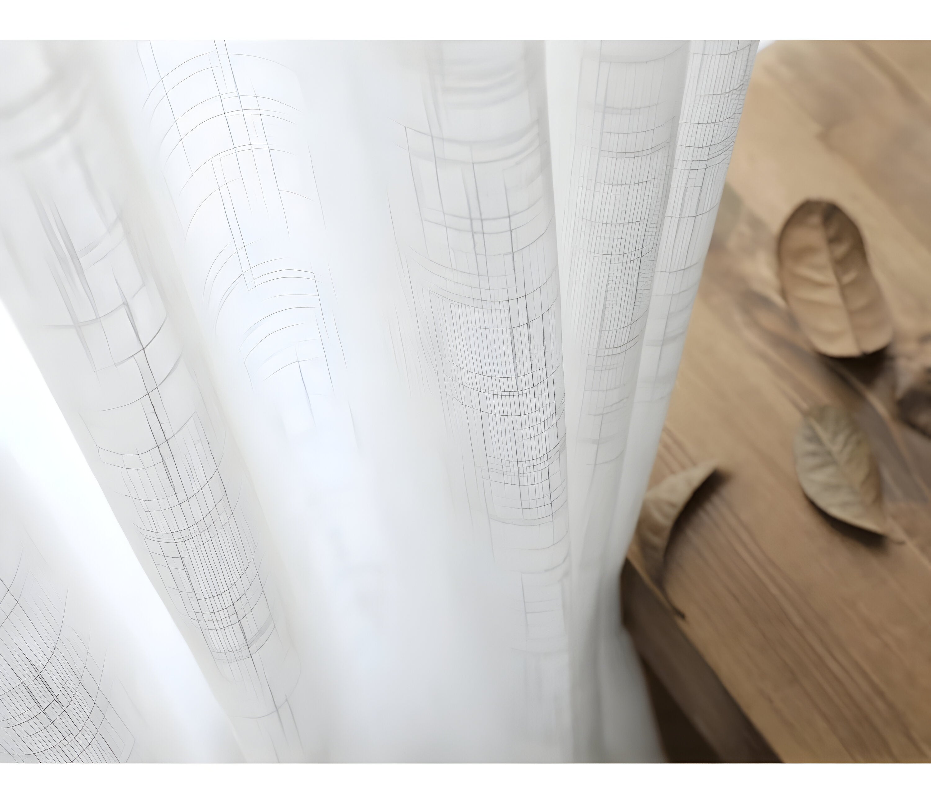 HikariVeil Gardiner - Japansk Stil Halvgenomskinliga Integritetsgardiner