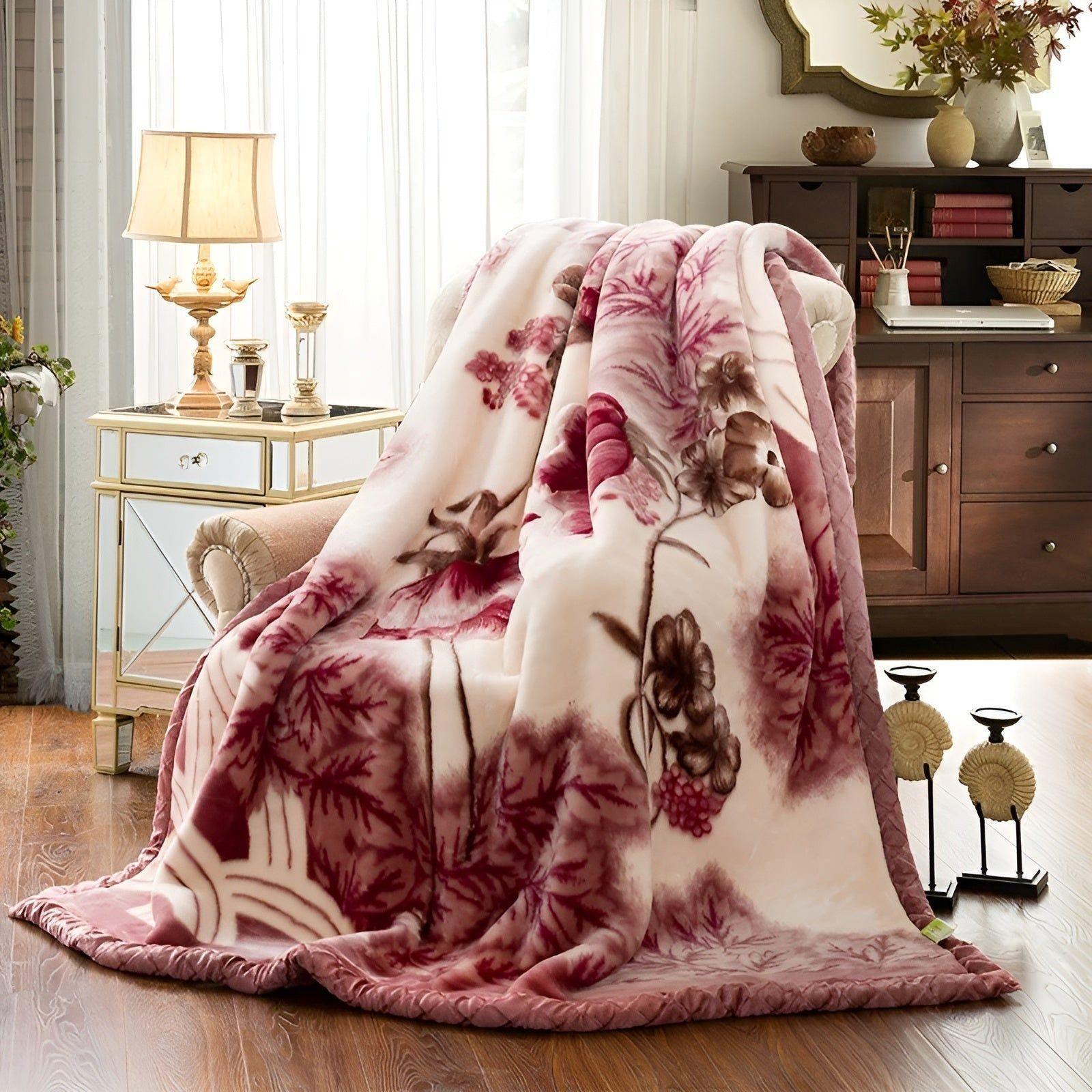 PlushDream Filt - Mjuk Fuskpäls Mikrofiber Dubbel Lager Plyschfilt