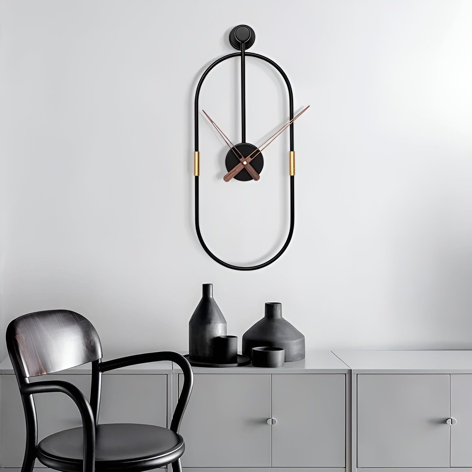 IronArt Klocka - Minimalistisk Konstväggklocka i Metall
