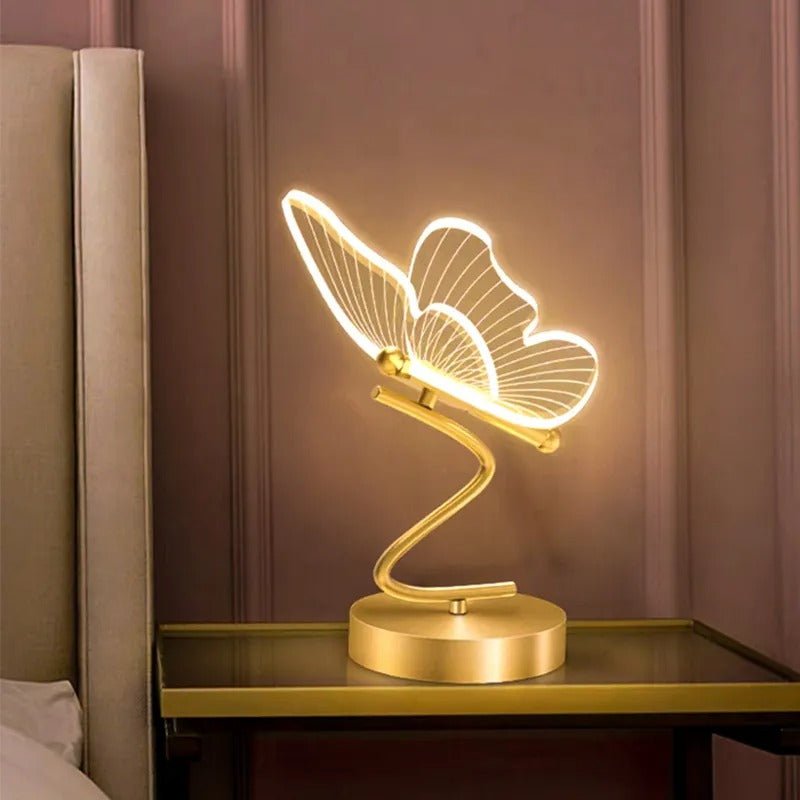 LichtVlinder - Lyxig Fjäril Bordslampa med LED Belysning