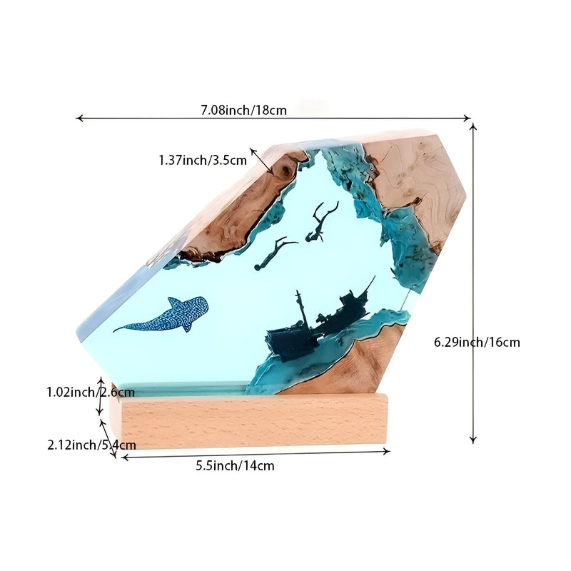 OceanGlow - Förvandla Ditt Rum Med Havets Lugna Ljusdjup