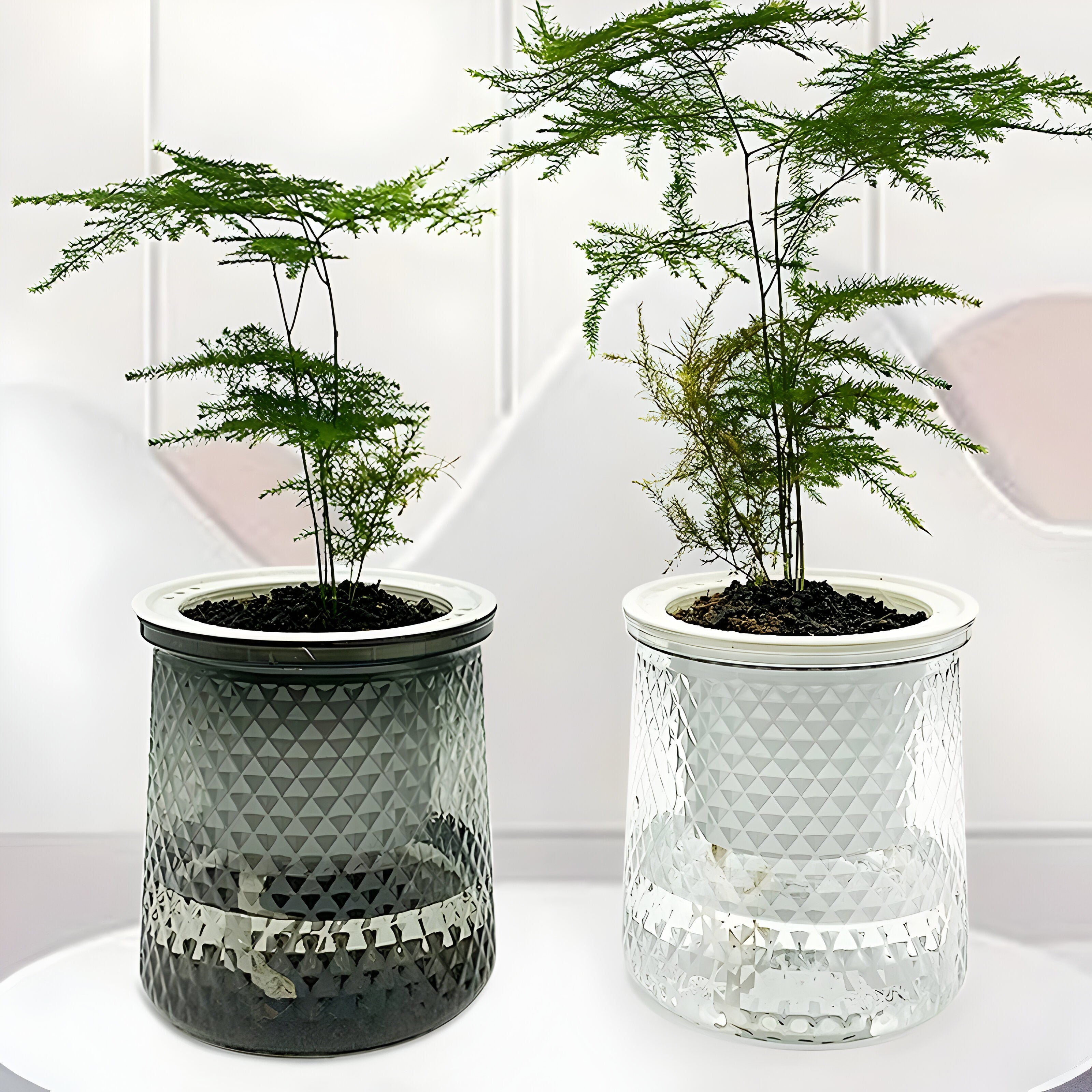 HyggeSprout Kruka – Hydroponisk Kristall-Glas-Blomkruka