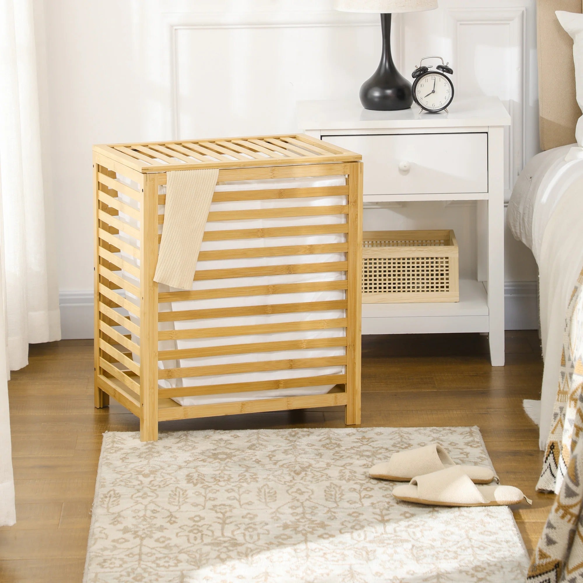 BambooTidy Basket - Modern bambu tvättkorg
