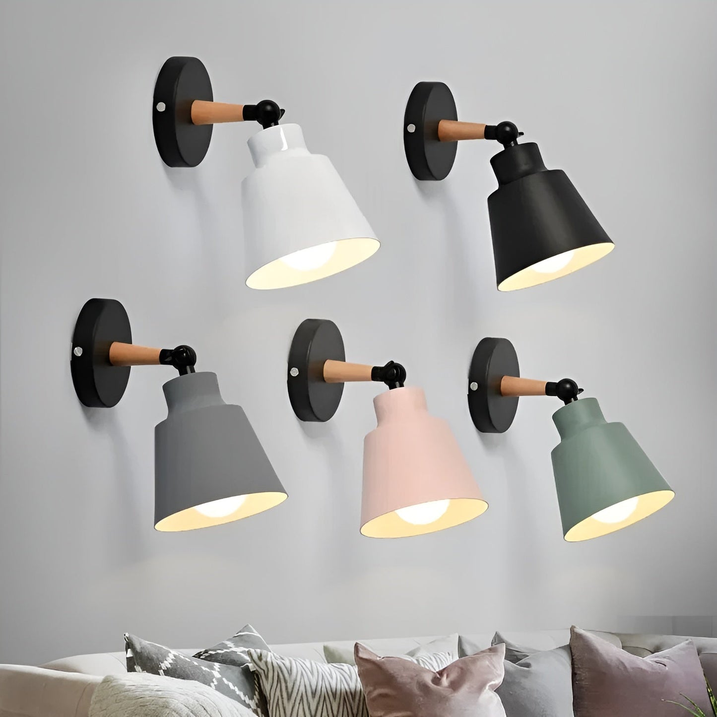 LED Vägglampa i massivt trä – Minimalistisk design för sovrum och hall