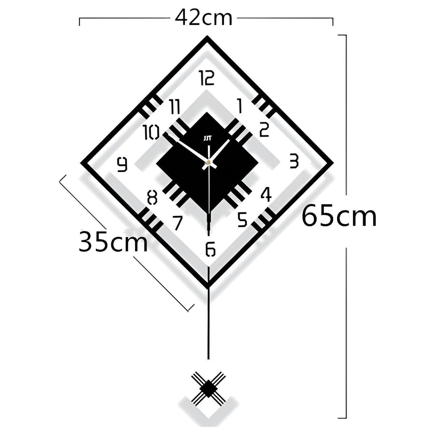 3DMinimalist Klocka - Minimalistisk Nordisk Fyrkantig Heminredning Väckarklocka