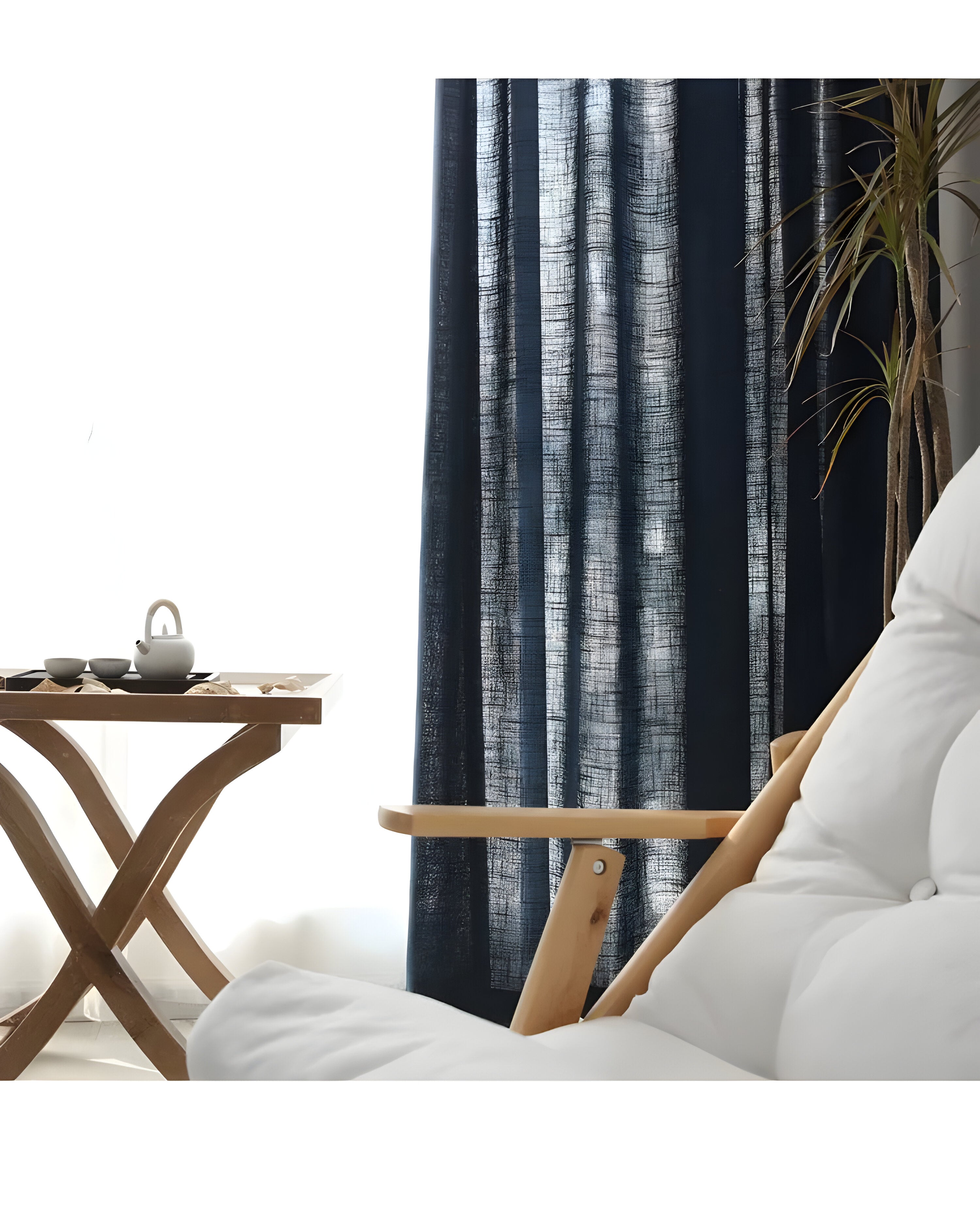 HikariVeil Gardiner - Japansk Stil Halvgenomskinliga Integritetsgardiner