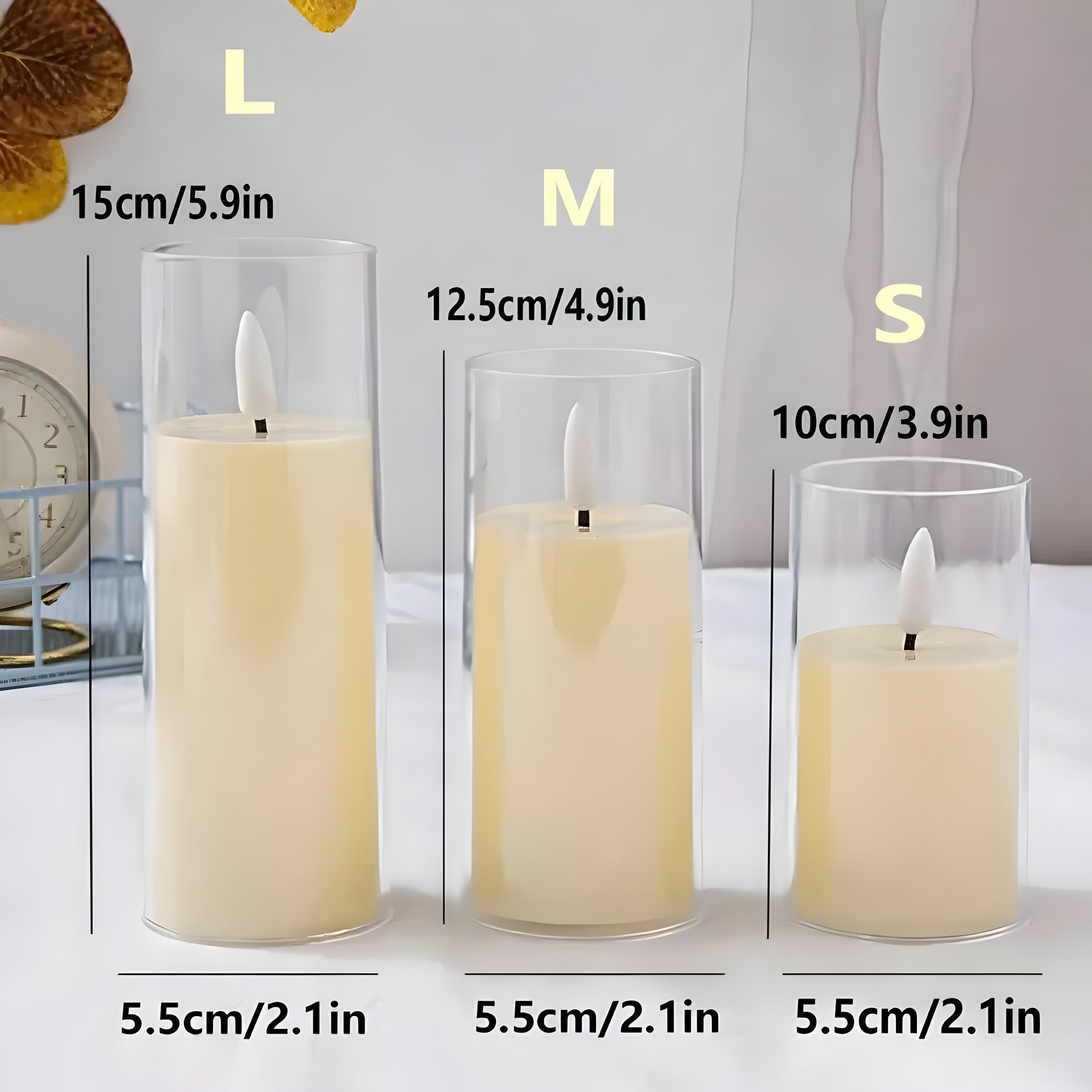 AmberFlicker Ljus - Akryl Flamslös LED-ljus