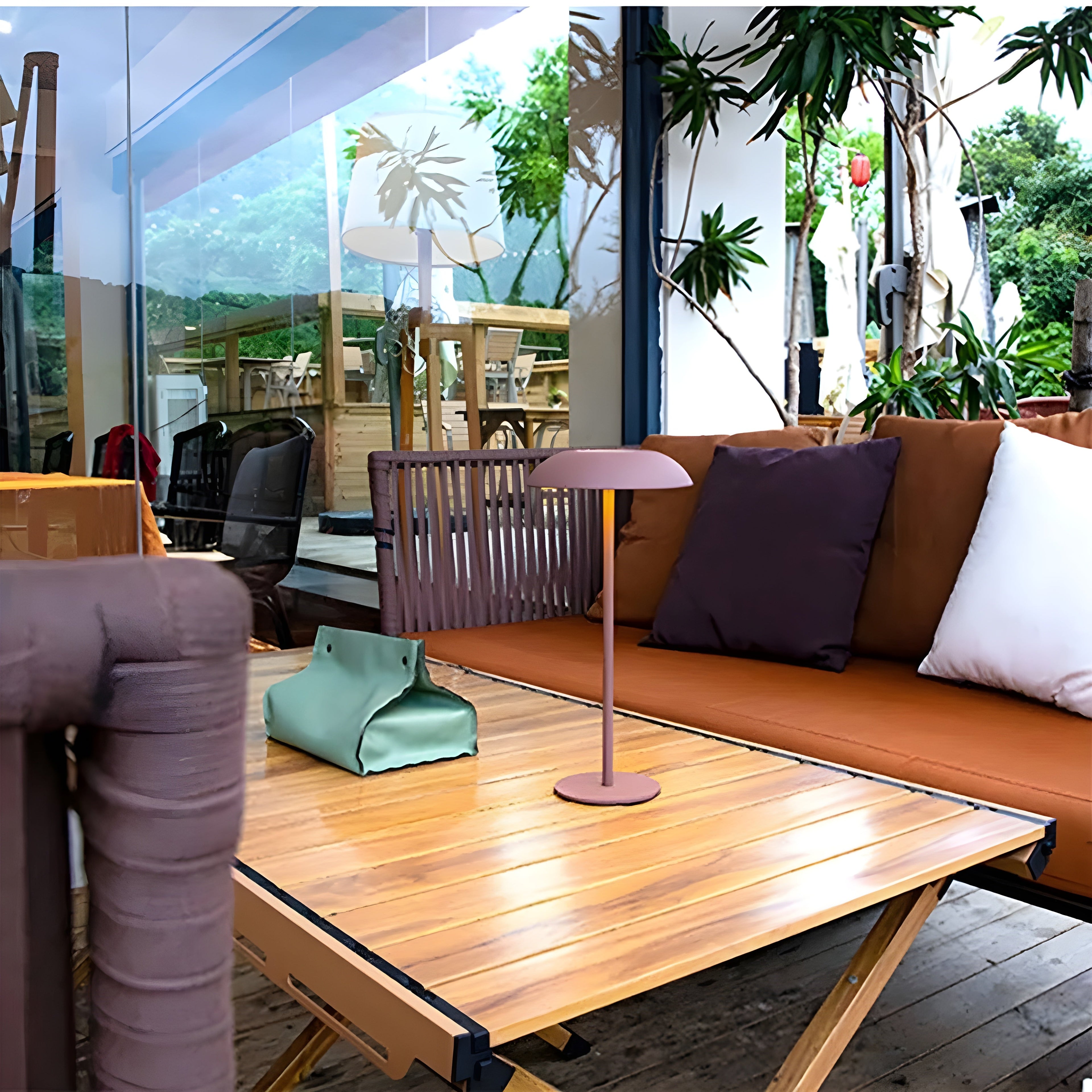 AmberHalo Lampa - Retro USB-laddad LED Touch Skrivbordslampa