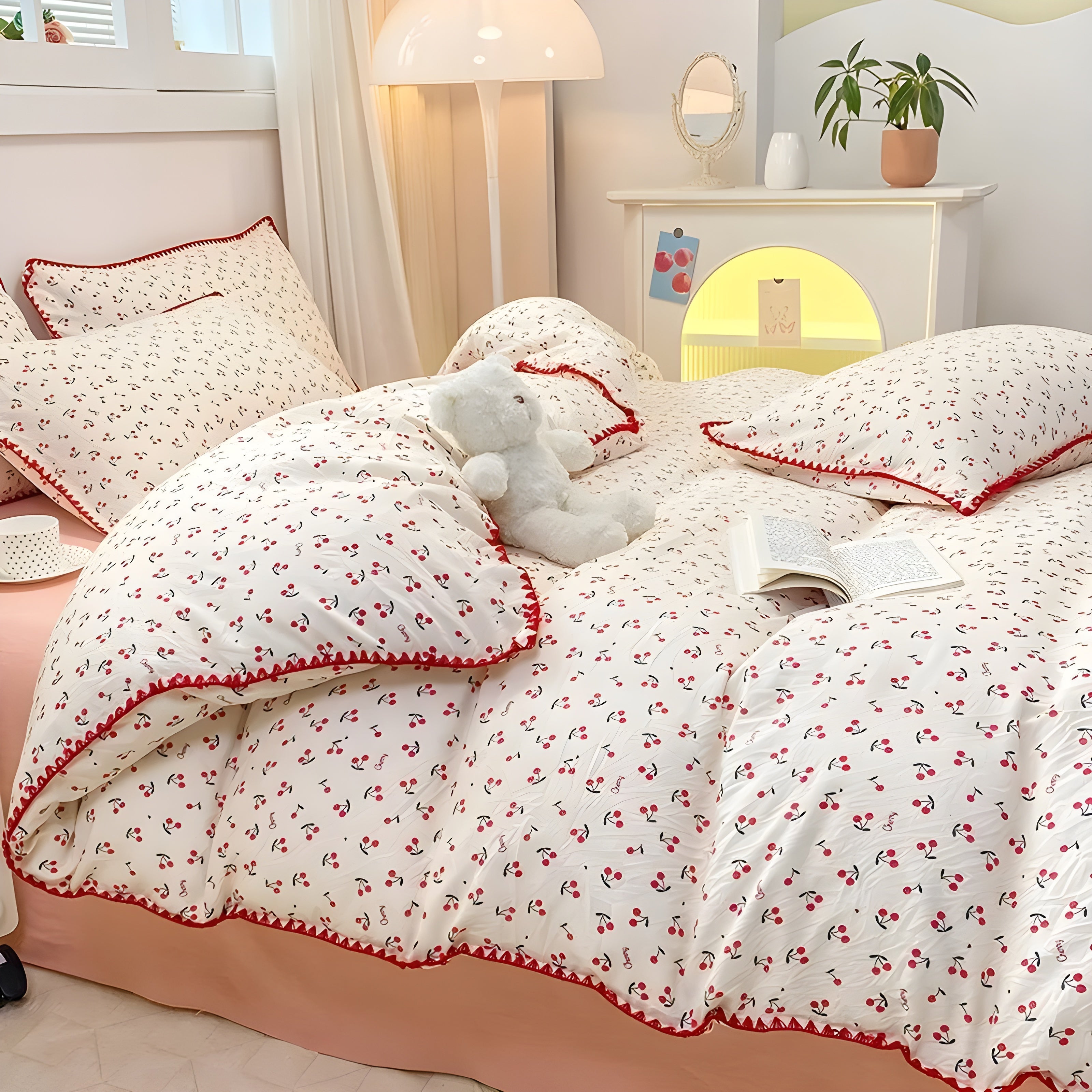 SoftBloom Sängkläder Set - Elegant sängkläder set tillverkat av bomull med blommönster