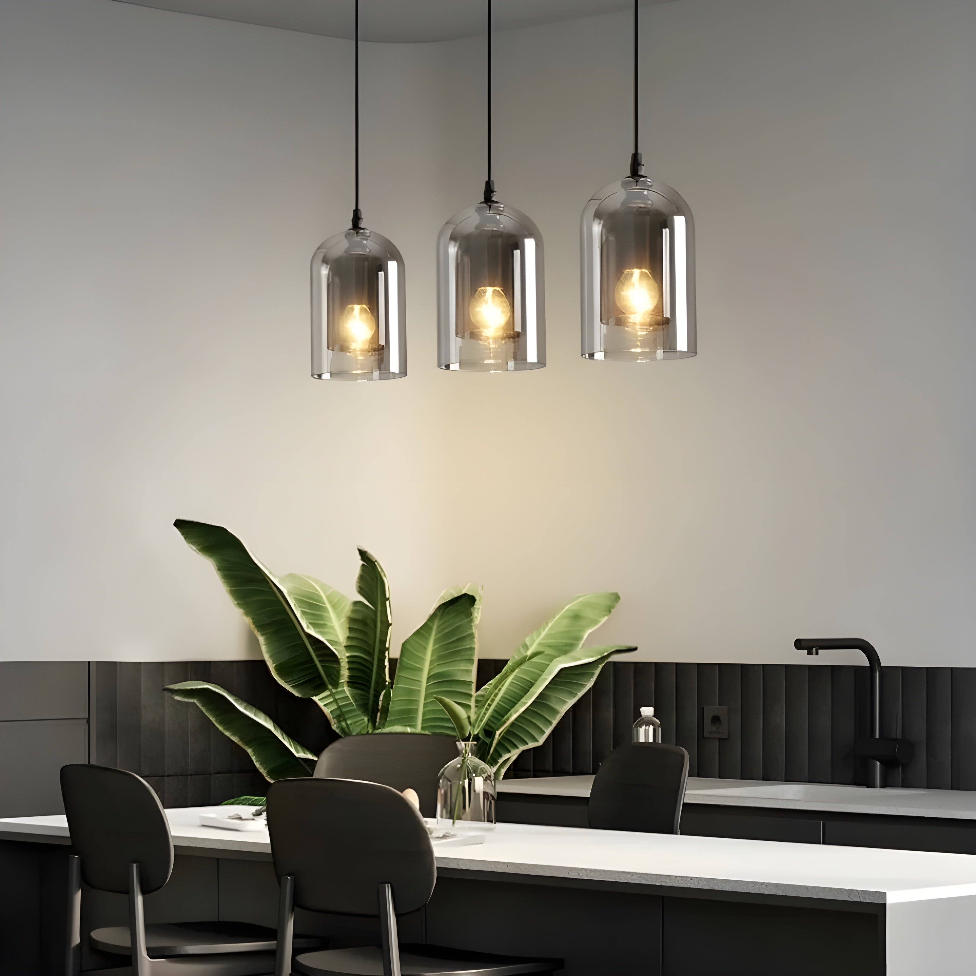 SkyGleam Light - Modern Dubbel Glas Pendellampa
