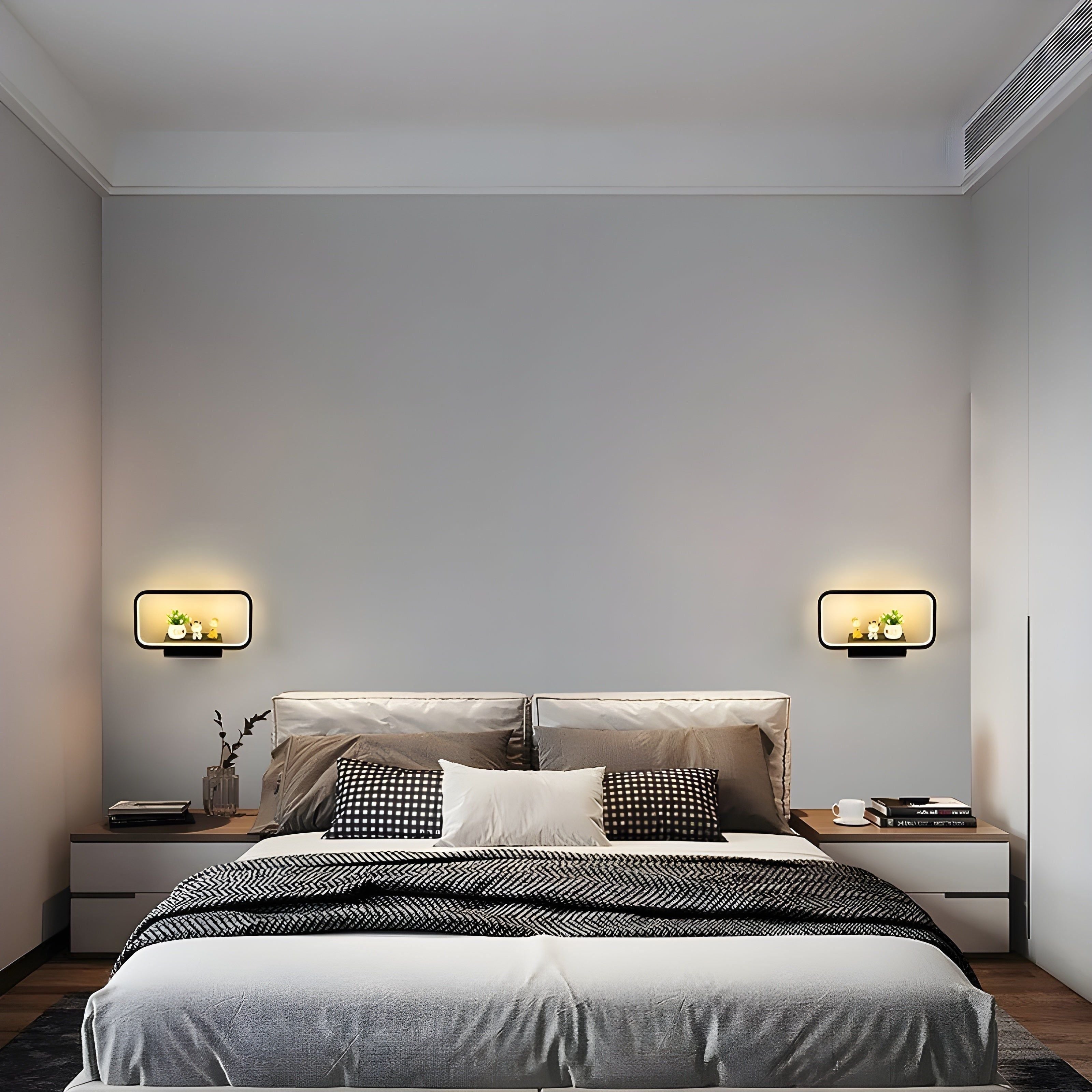 GloSwitch Ljus – Modern Trådlös USB-Laddning LED-Vägglampa för Inomhusbruk