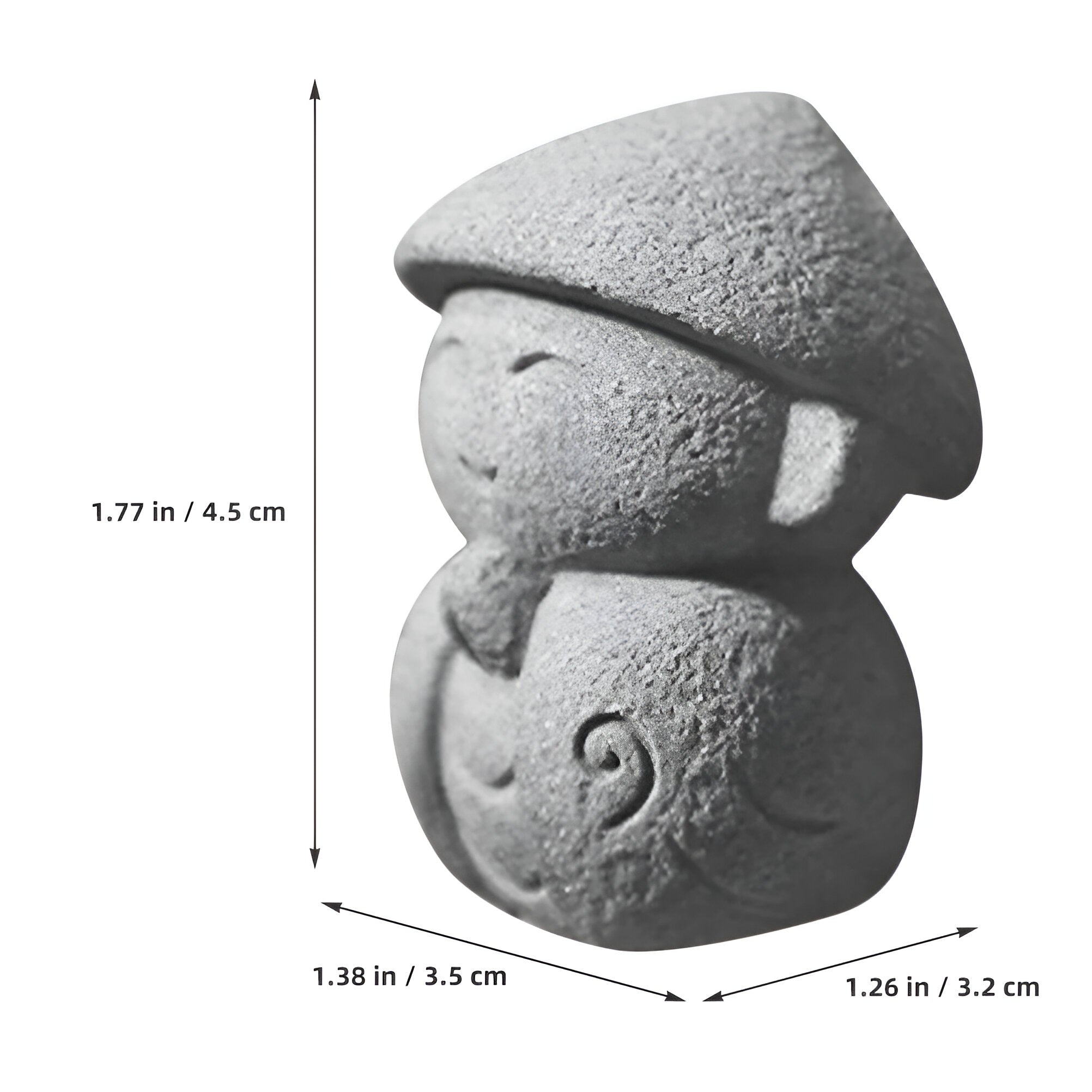 SatoriStone Dekor - 2st Japansk Sten Buddha Dekoration