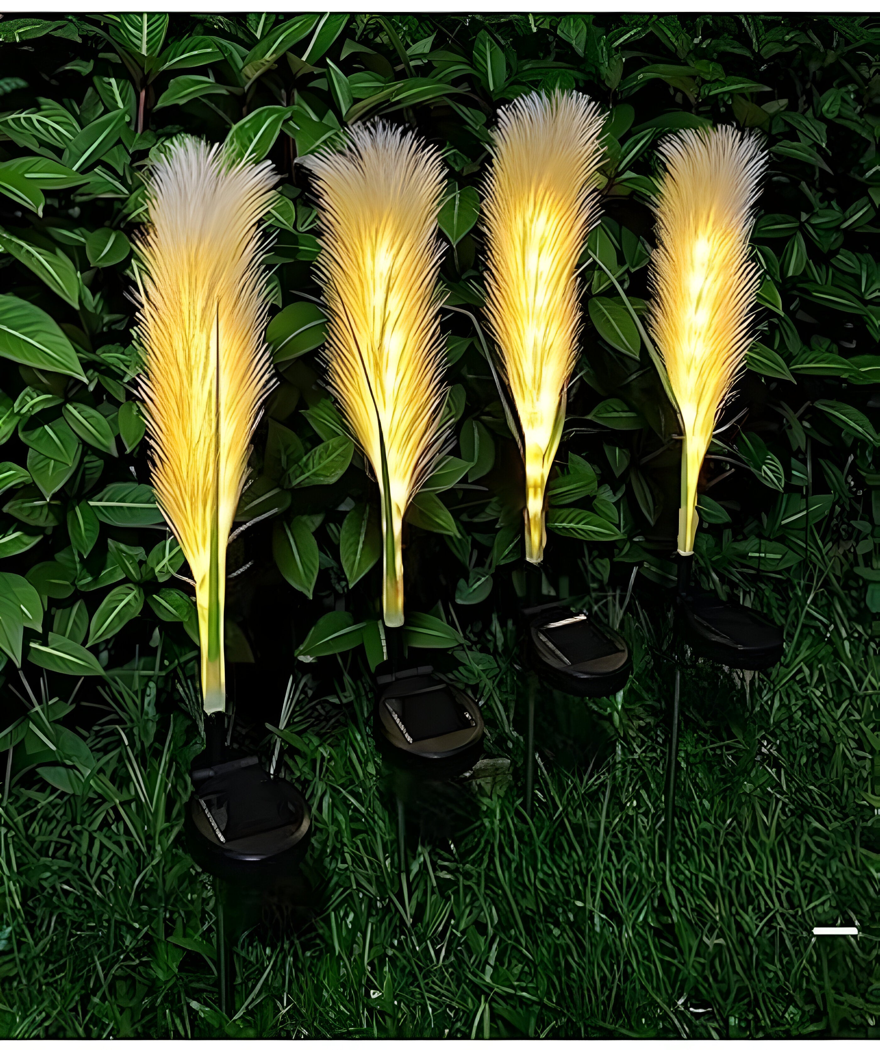AuroraStalk Light – Solar fiber bulrush utomhuslampa