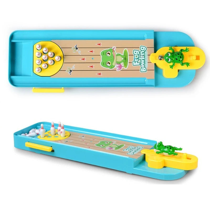 Jumping Frog Bowling Alley - Främjar motoriska färdigheter - Mini bowlinghall