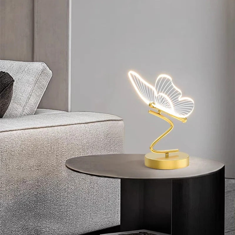 LichtVlinder - Lyxig Fjäril Bordslampa med LED Belysning