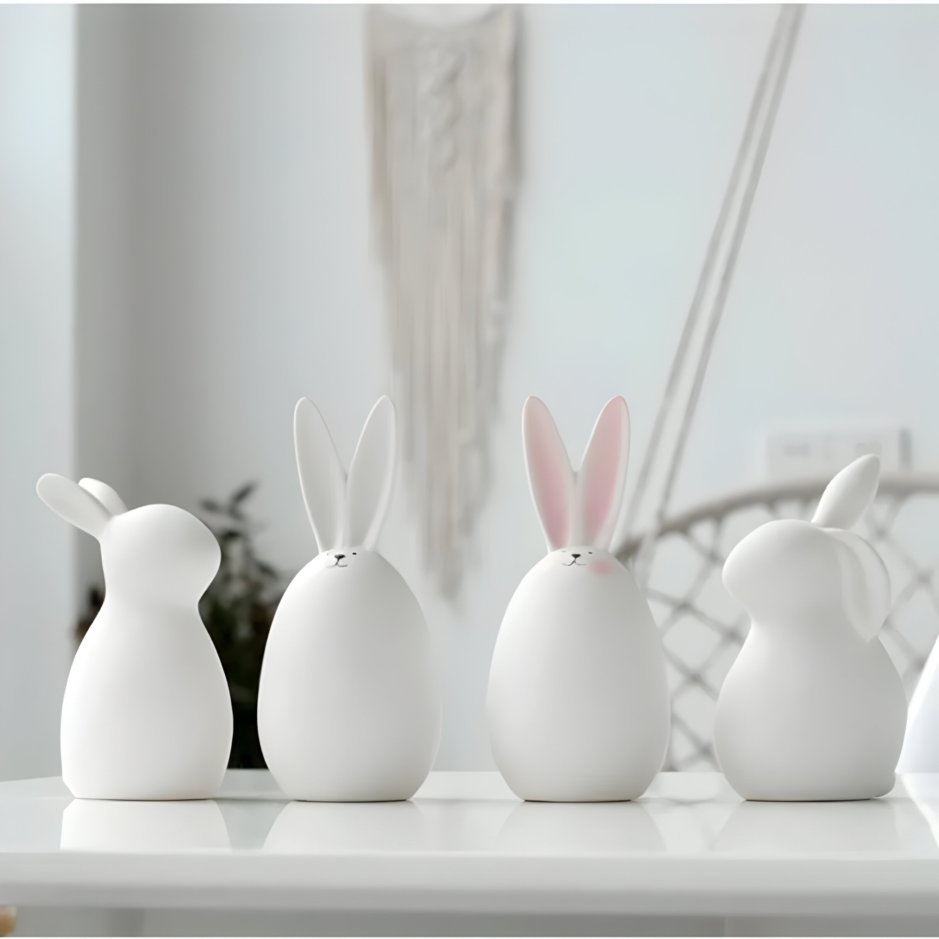 SnowBunny Dekor – Nordisk Keramisk Kanin Dekoration