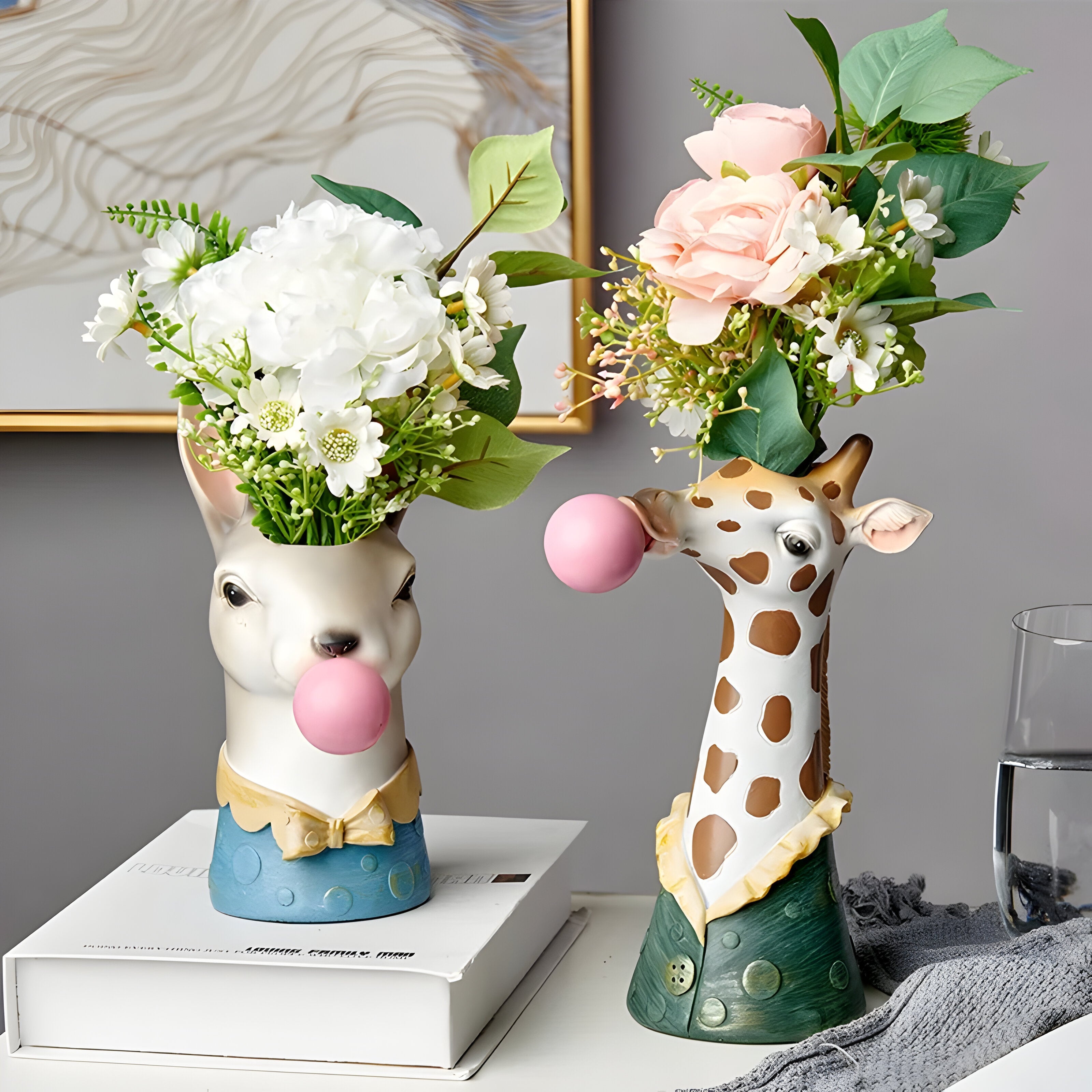 Animal dekorativ vas – Kreativ design med bubbelutseende