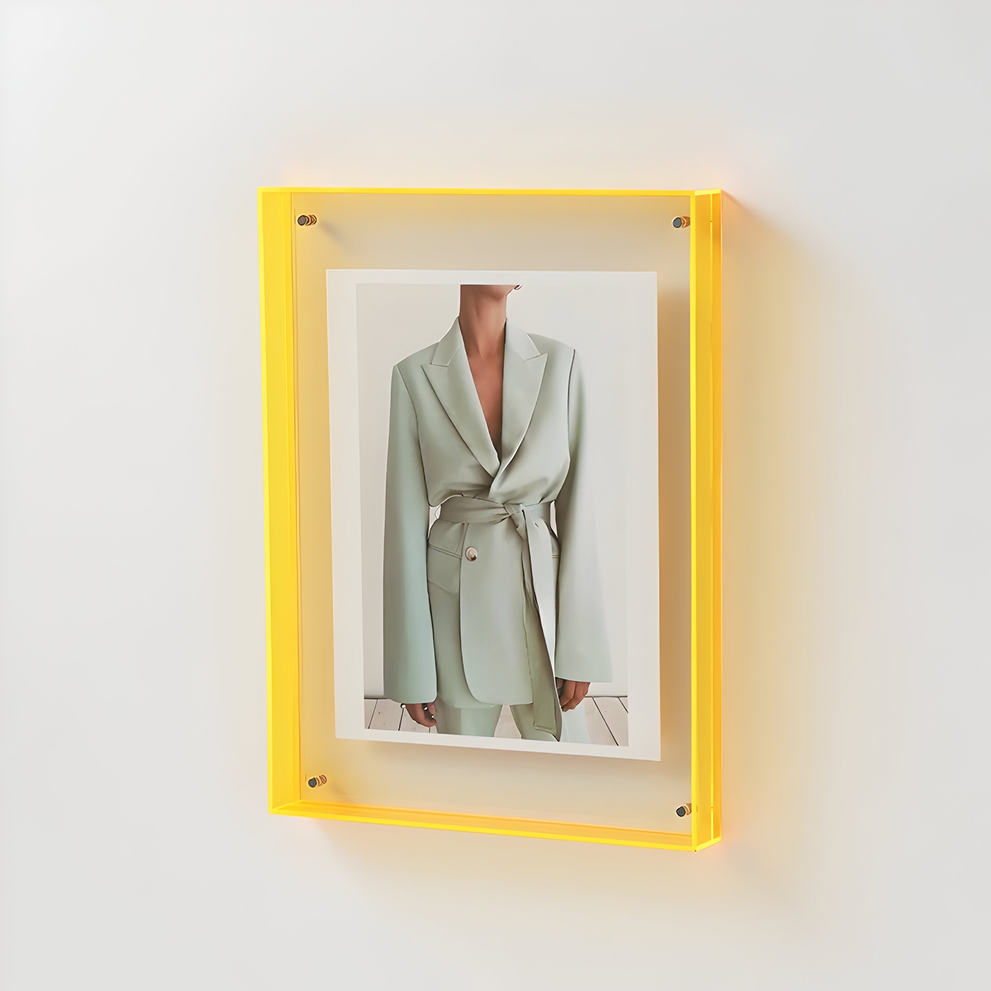 Akrylbladram – Transparent och Färgad, Modern Skydd för Fotografier