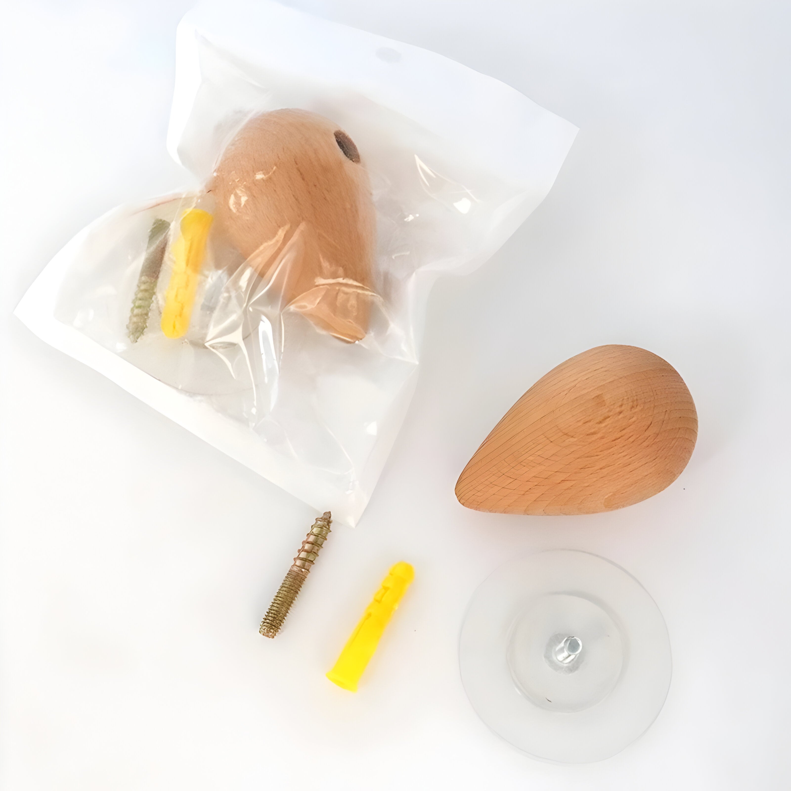 RusticHold Krok - Väggmonterad Kappa & Nyckelhållare gjord av Naturligt Trä