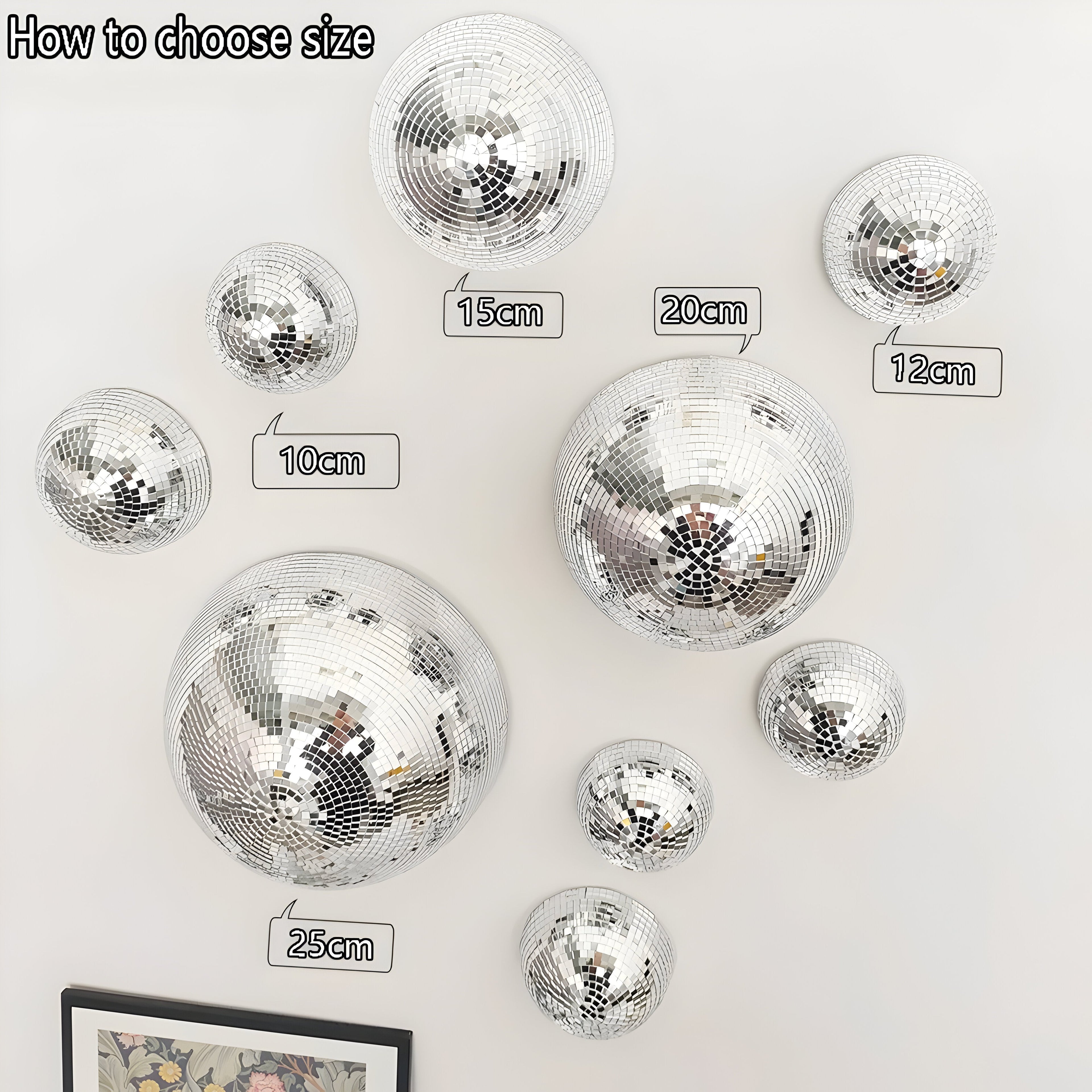 GlimmerArc Discokula – Metallisk Väggdiskokula