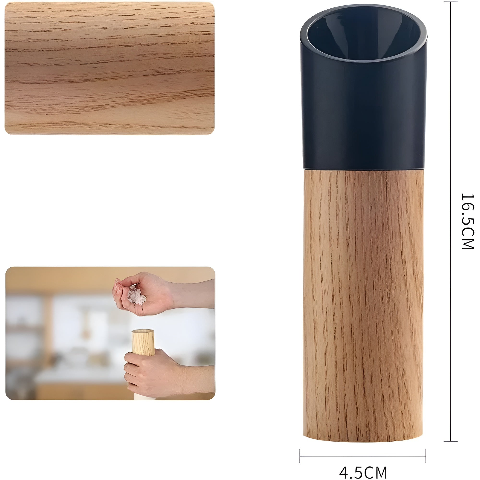 Salt- och pepparkvarnset – Justerbar kvarn | Stilren för varje kök