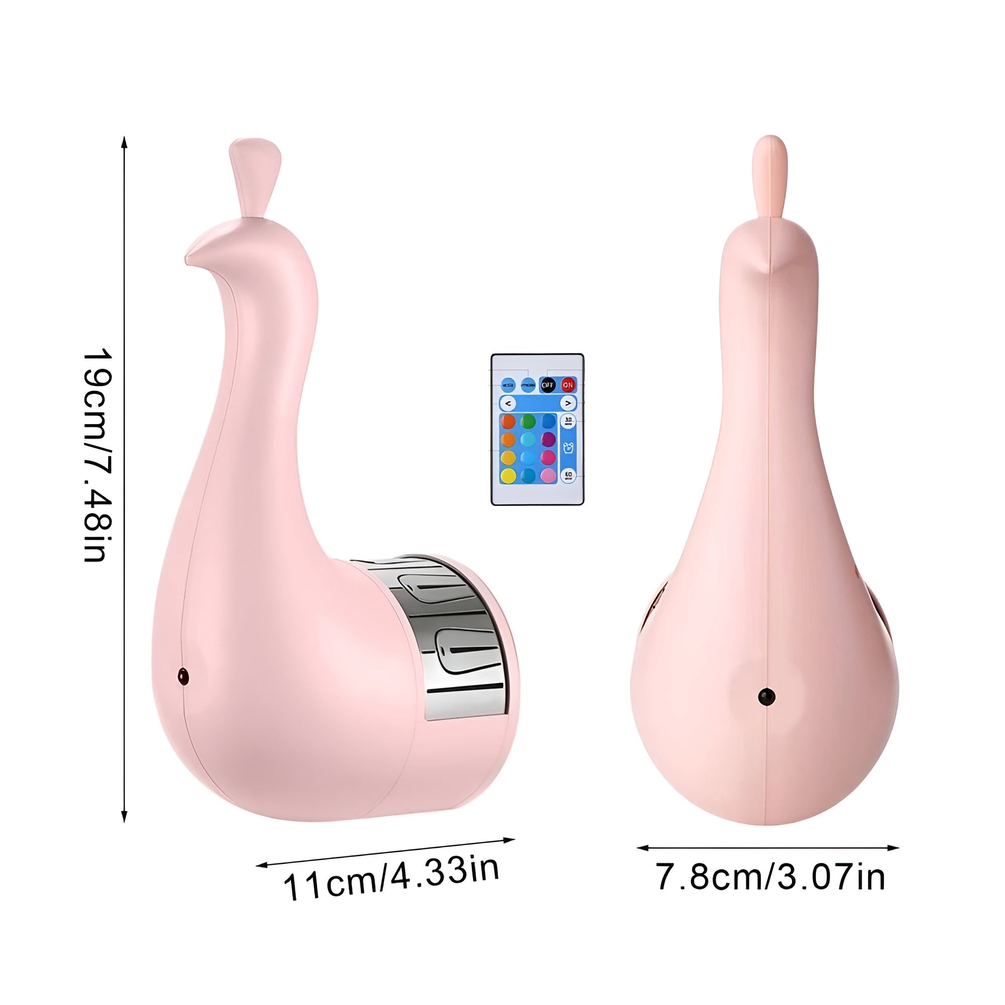 GlowFeather Light - Elegant påfågelprojektions-LED-lampa