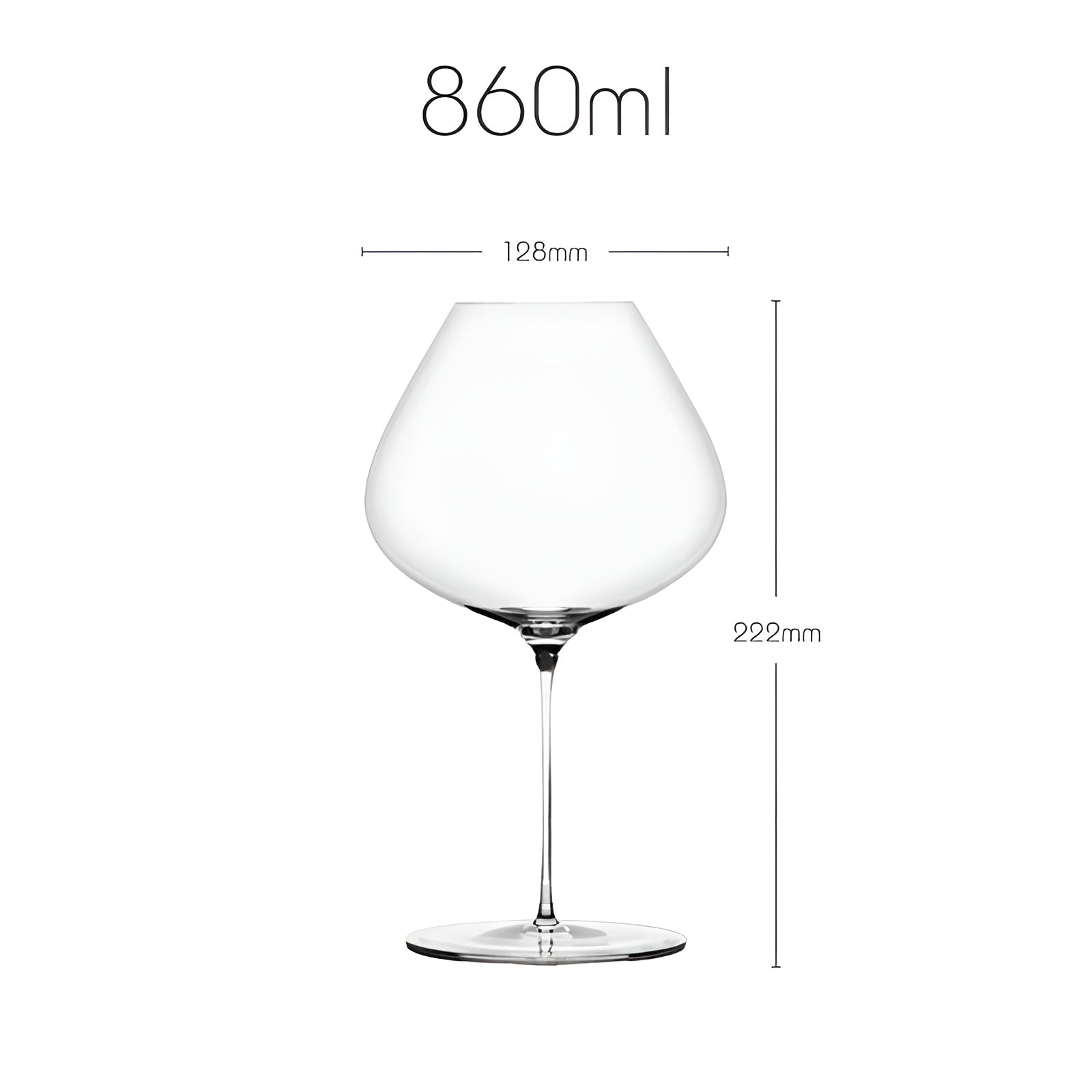 Bordeaux-vinkupa av kristall – Handgjord & Aromaförstärkande | Extra tunn