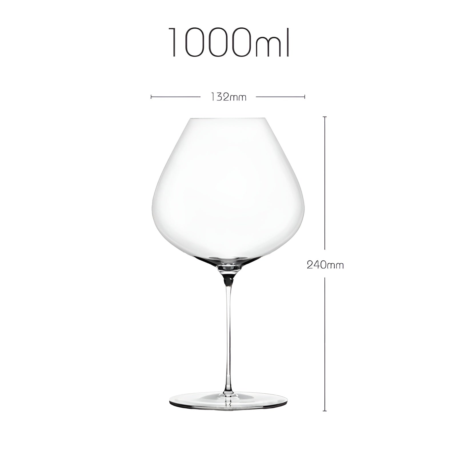 Bordeaux-vinkupa av kristall – Handgjord & Aromaförstärkande | Extra tunn