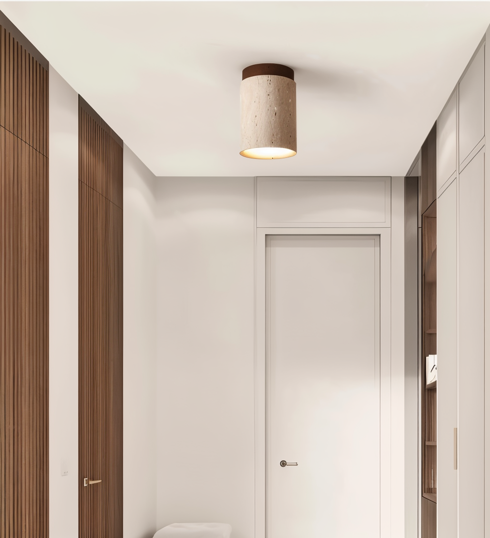 Marmor & Trä Inbyggd Spotlight för Elegant Belysning