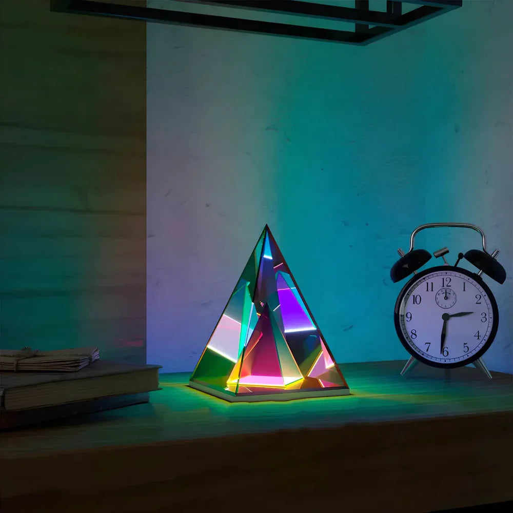 PrisimGlow - Elegant prism-shaped table lamp for soft ambient lighting in any room