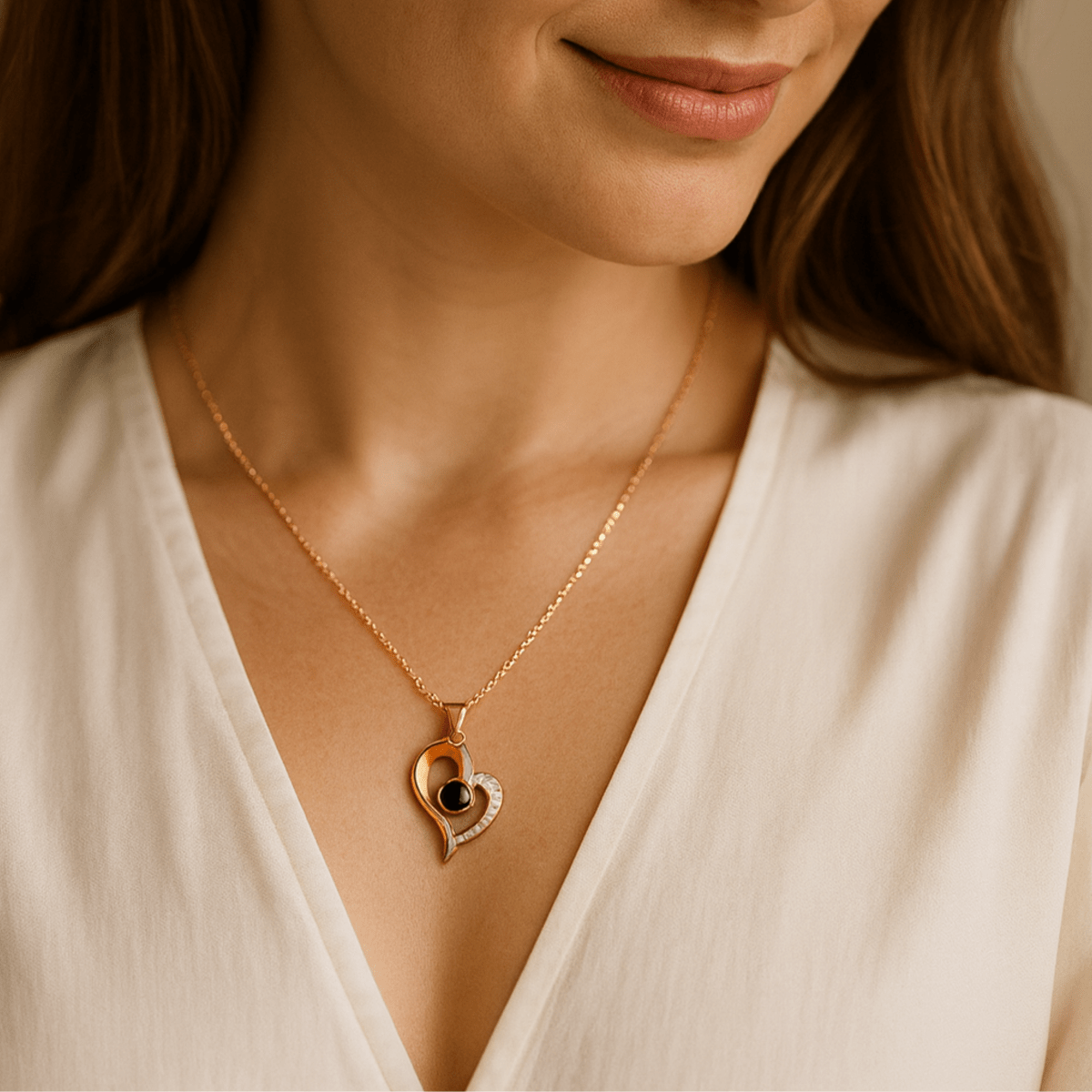 MEMORIA – Individuell foto-projektionskedja med hjärtanhängare