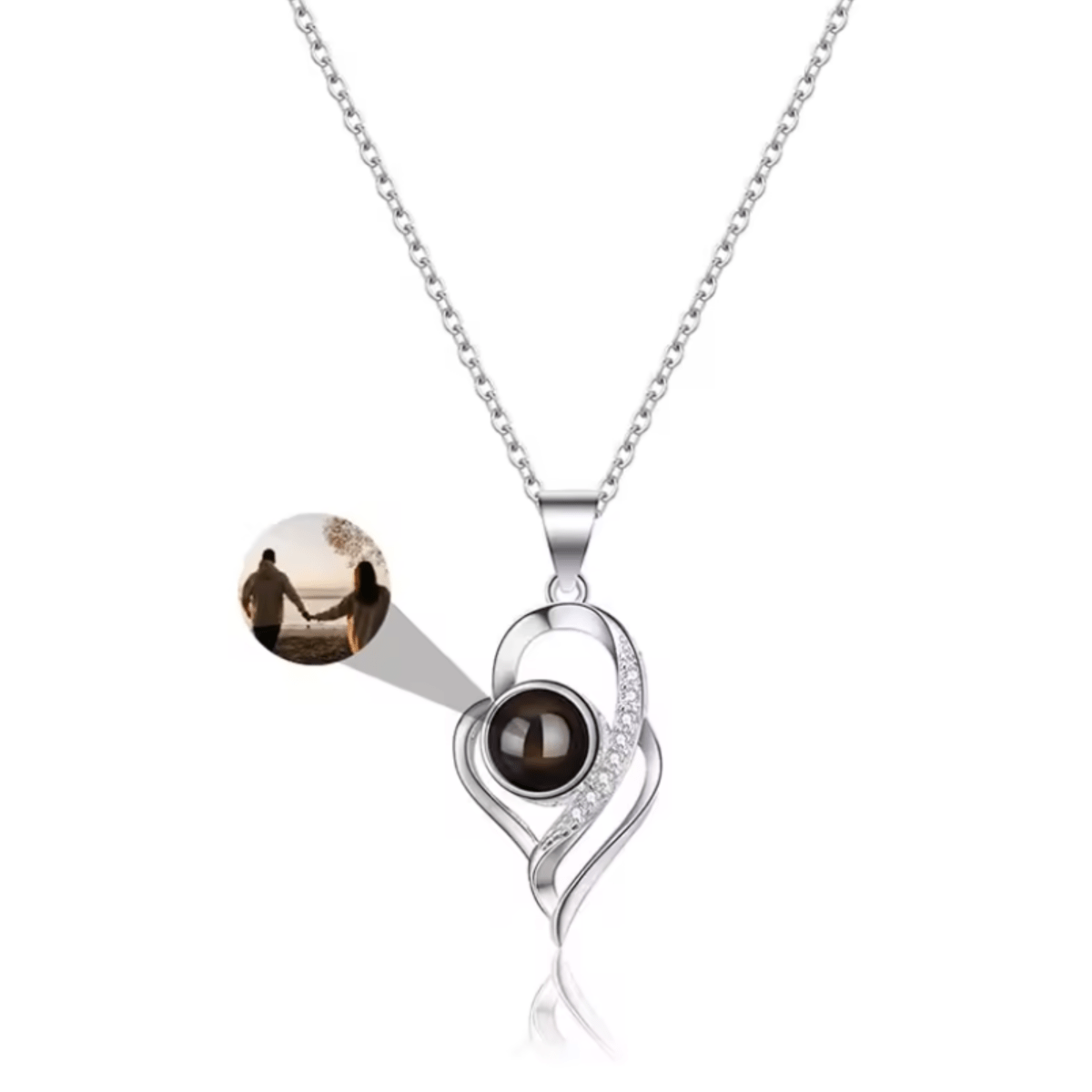 MEMORIA – Individuell foto-projektionskedja med hjärtanhängare