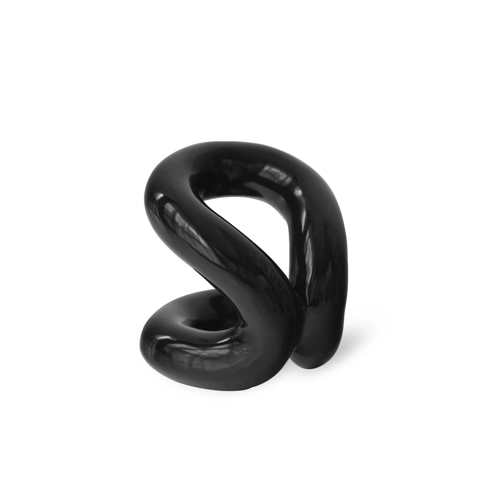 Minimalistisk abstrakt makeupborsthållare i lyxigt keramik