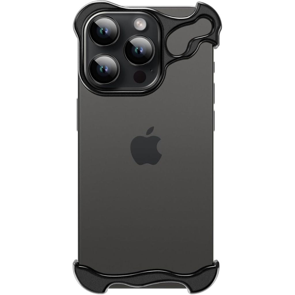 iPhone Fodral Klar Minimalistisk Metallkant Design