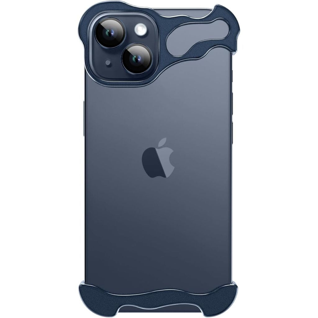 iPhone Fodral Klar Minimalistisk Metallkant Design