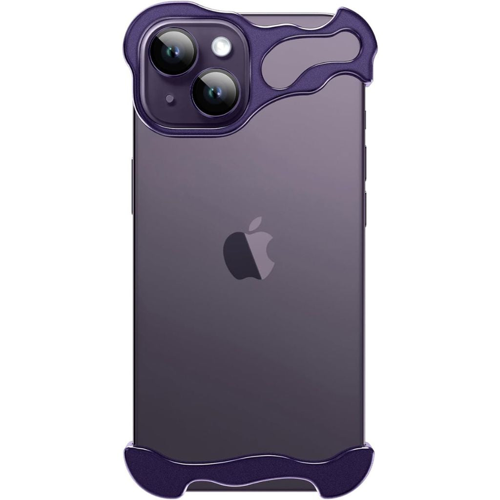 iPhone Fodral Klar Minimalistisk Metallkant Design